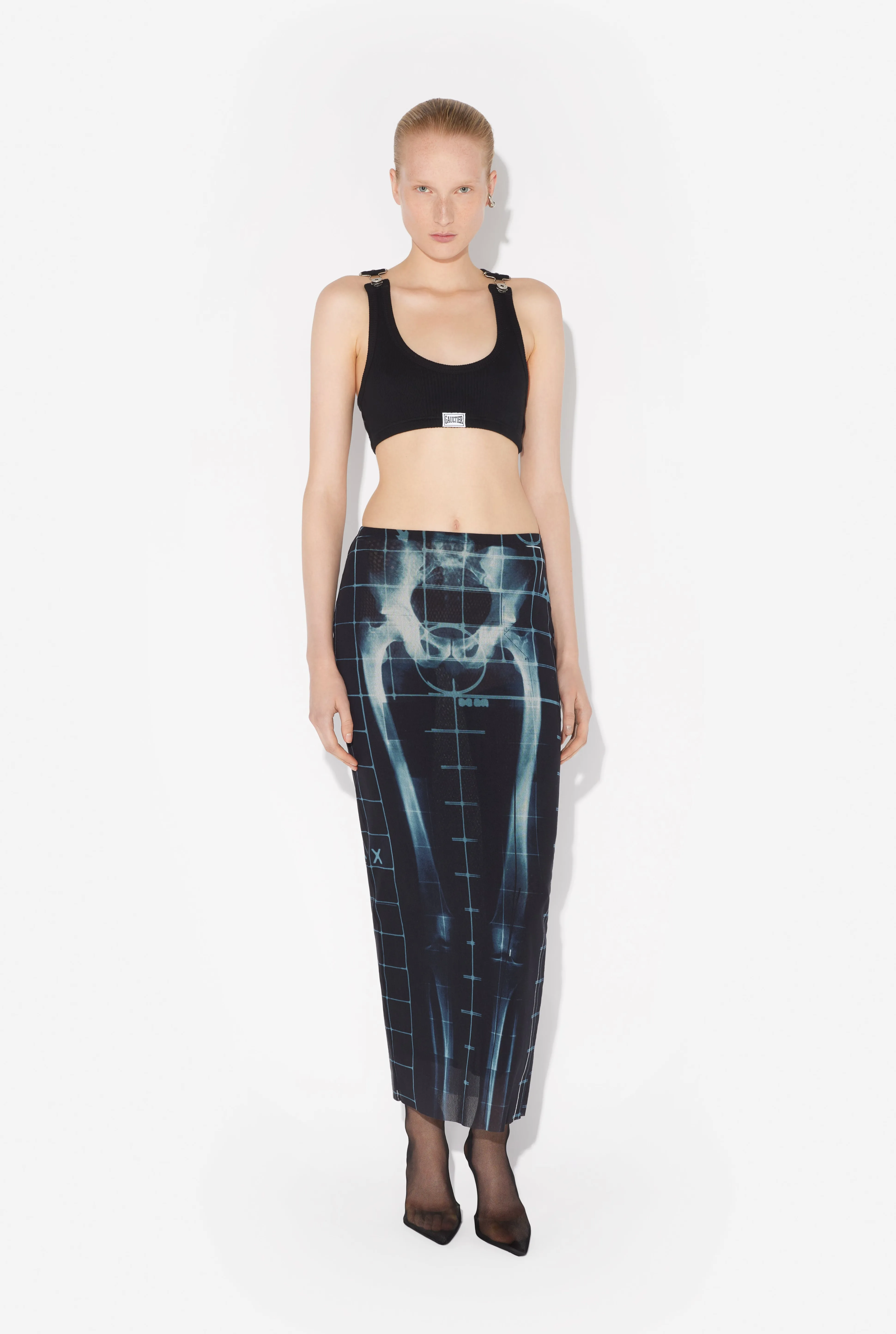 Jean Paul Gaultier The Long Black Squeletor Skirt> Prints | Dresses And Skirts