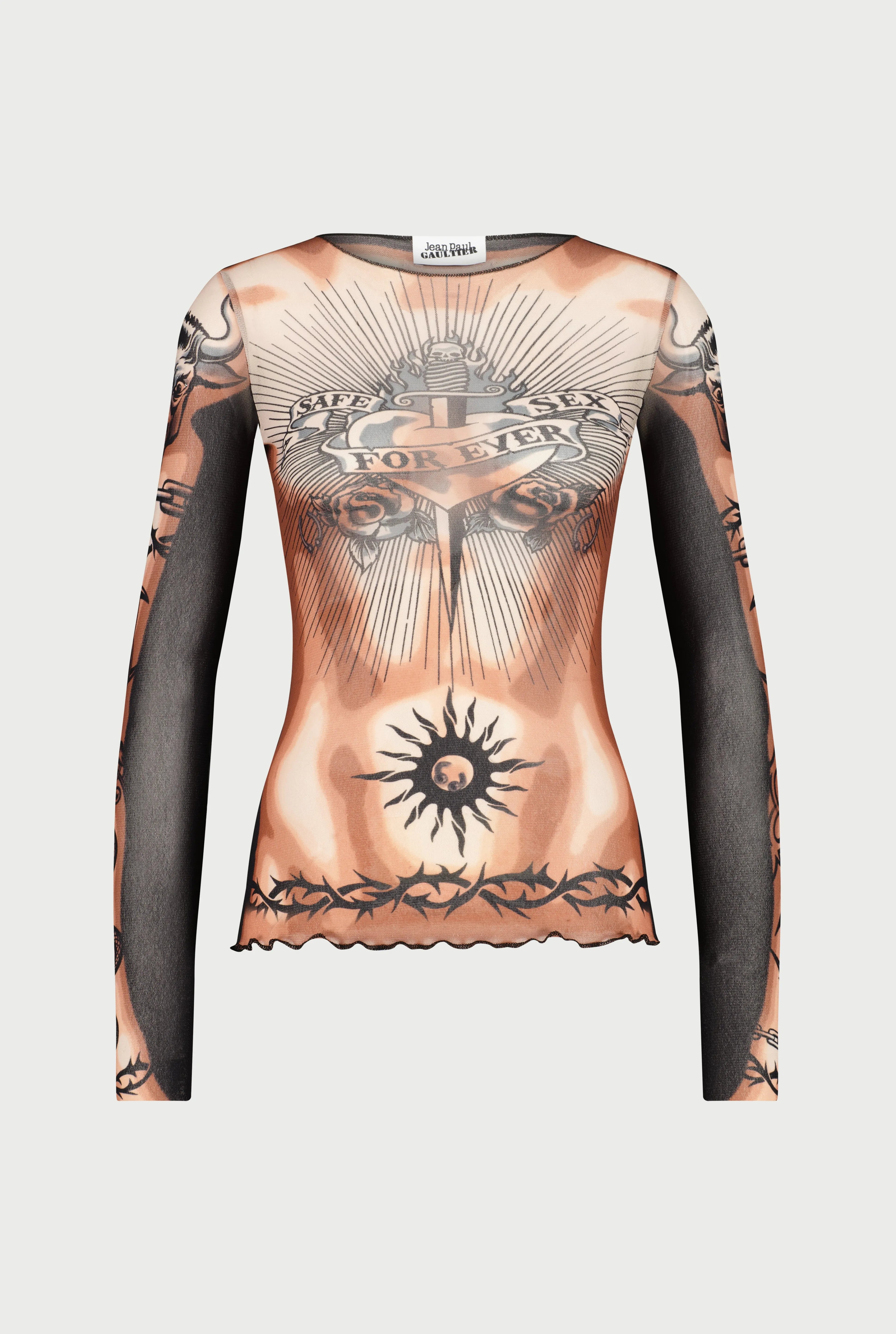 Jean Paul Gaultier The Safe Sex Tattoo Top> Iconic Prints